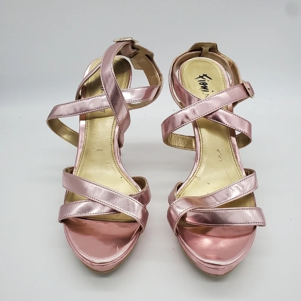 Fioni Platform Heels Size 8 Shoes Silver Purple